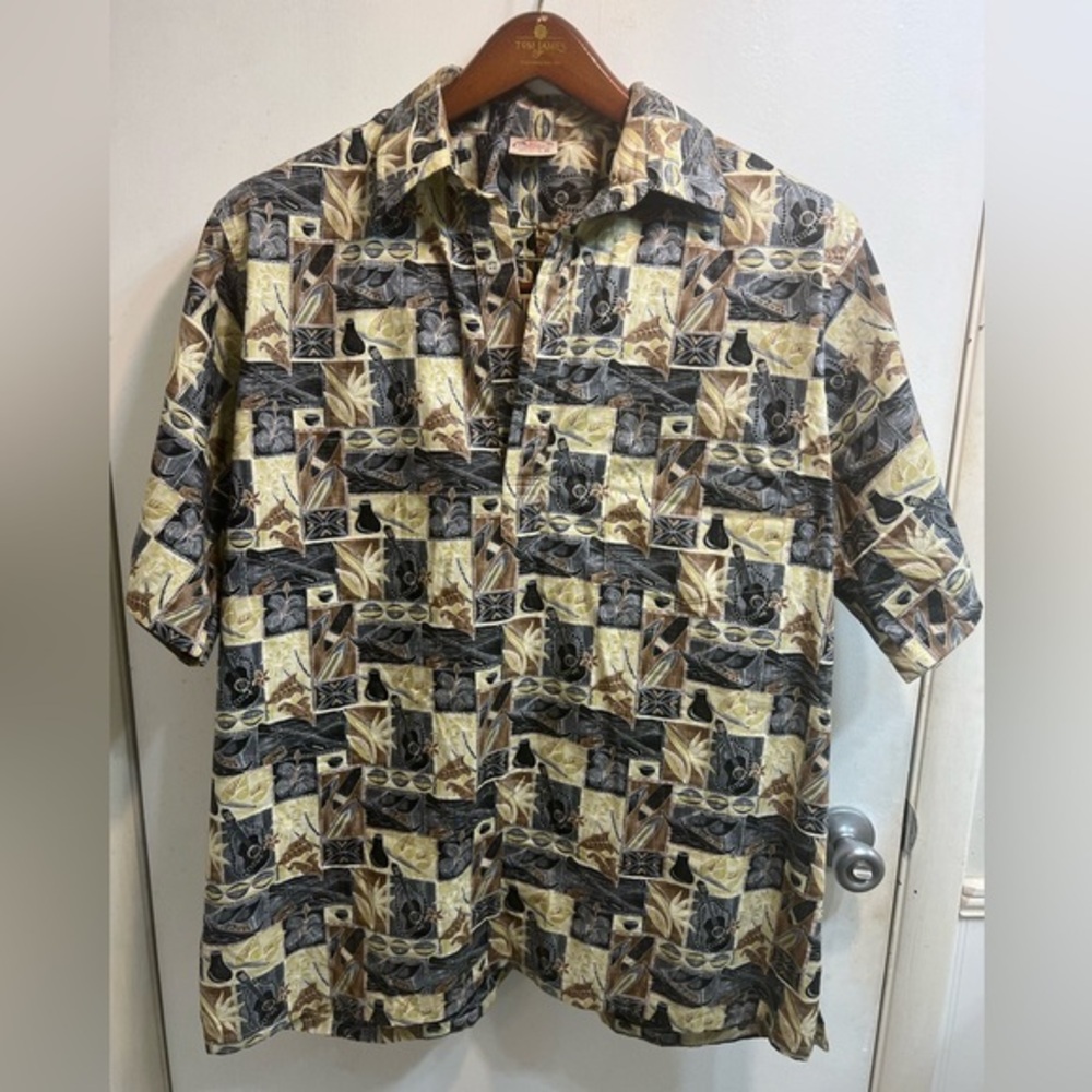 - Vintage 80's Go Barefoot Aloha Collared Shirt - Size XL